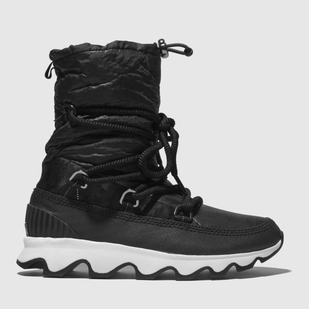 ❄️BRAND NEW Size 7.5 Black & White Waterproof Sorel Kinetic Snow Boots